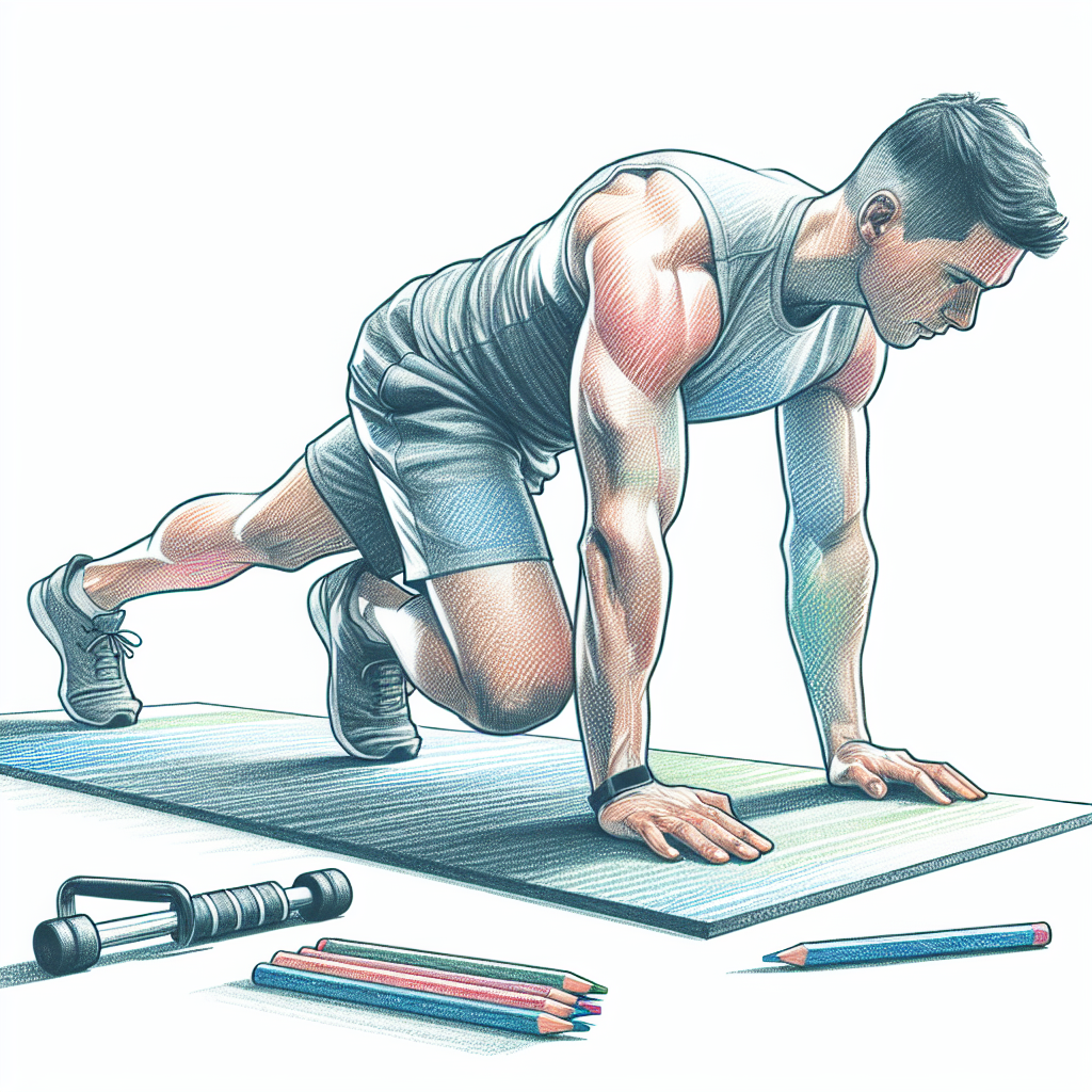 Colored-pencil illustration representing the topic: Fitness
