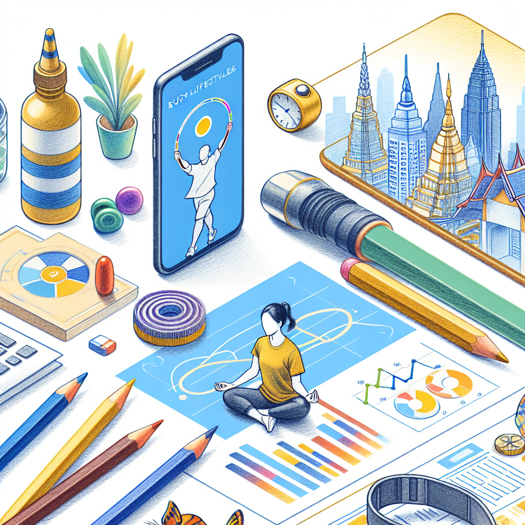 Colored-pencil illustration representing the topic: Fitness Programs