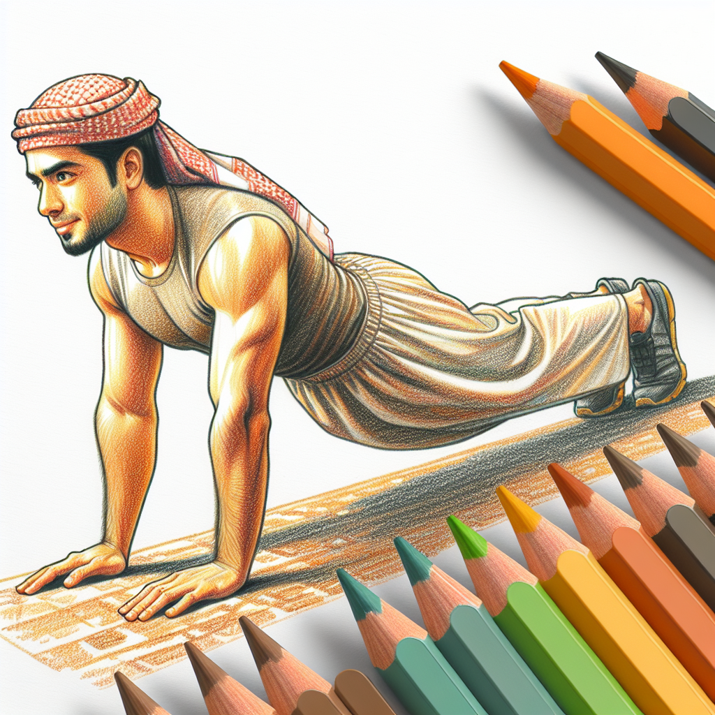 Colored-pencil illustration representing the topic: Fitness & Health
