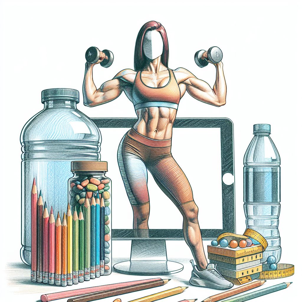 Colored-pencil illustration representing the topic: Fitness