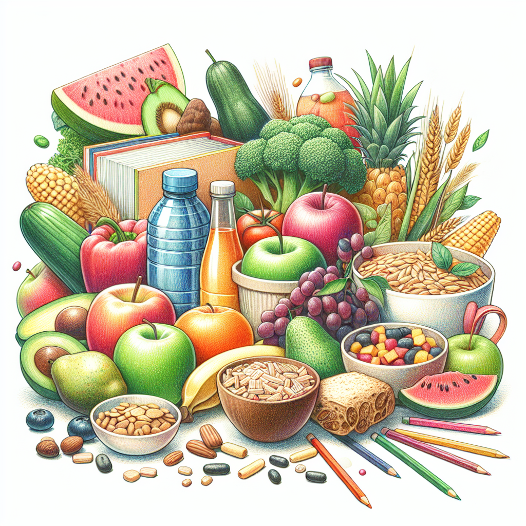 Colored-pencil illustration representing the topic: Nutrition