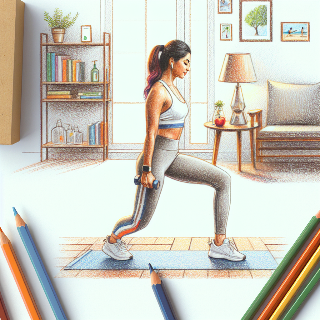 Colored-pencil illustration representing the topic: Fitness and Weight Loss