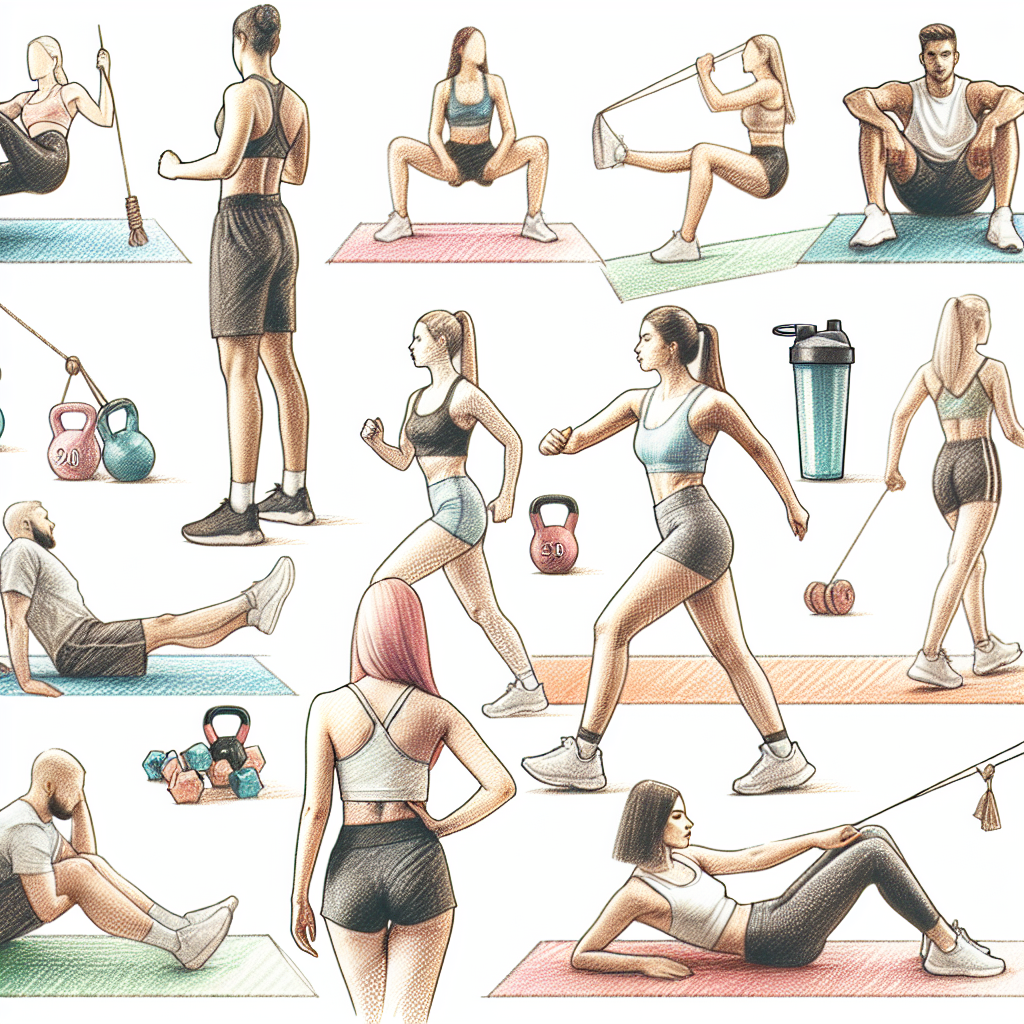 Colored-pencil illustration representing the topic: Fitness Challenges