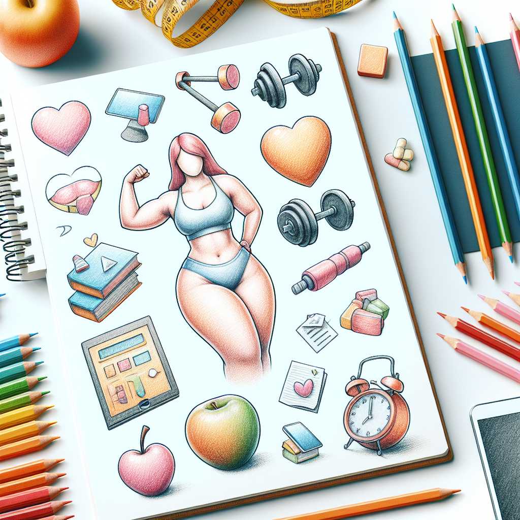 Colored-pencil illustration representing the topic: Fitness Challenges