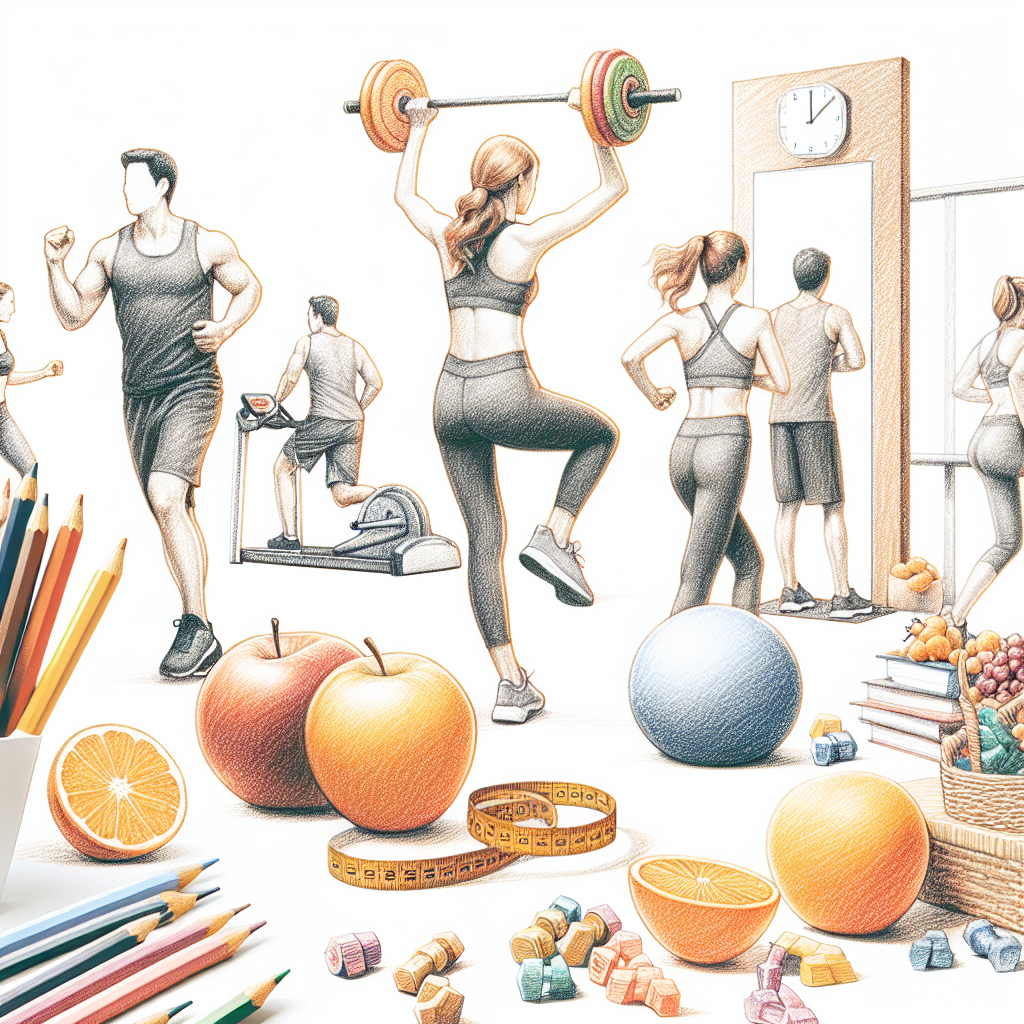 Colored-pencil illustration representing the topic: Fitness Programs