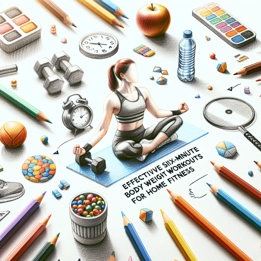 Colored-pencil illustration representing the topic: Home Workouts
