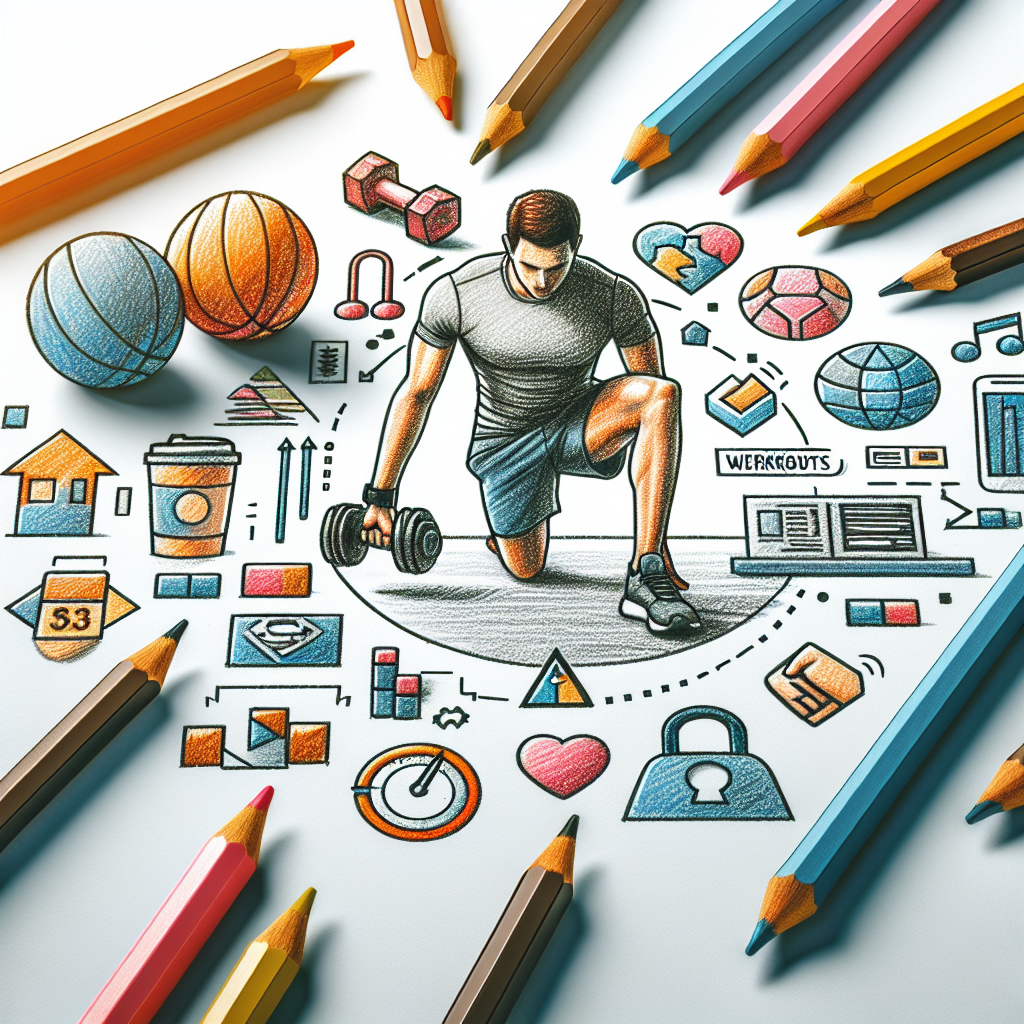 Colored-pencil illustration representing the topic: Fitness Programs