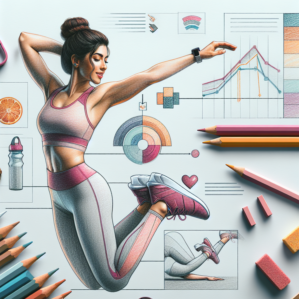 Colored-pencil illustration representing the topic: Fitness Training