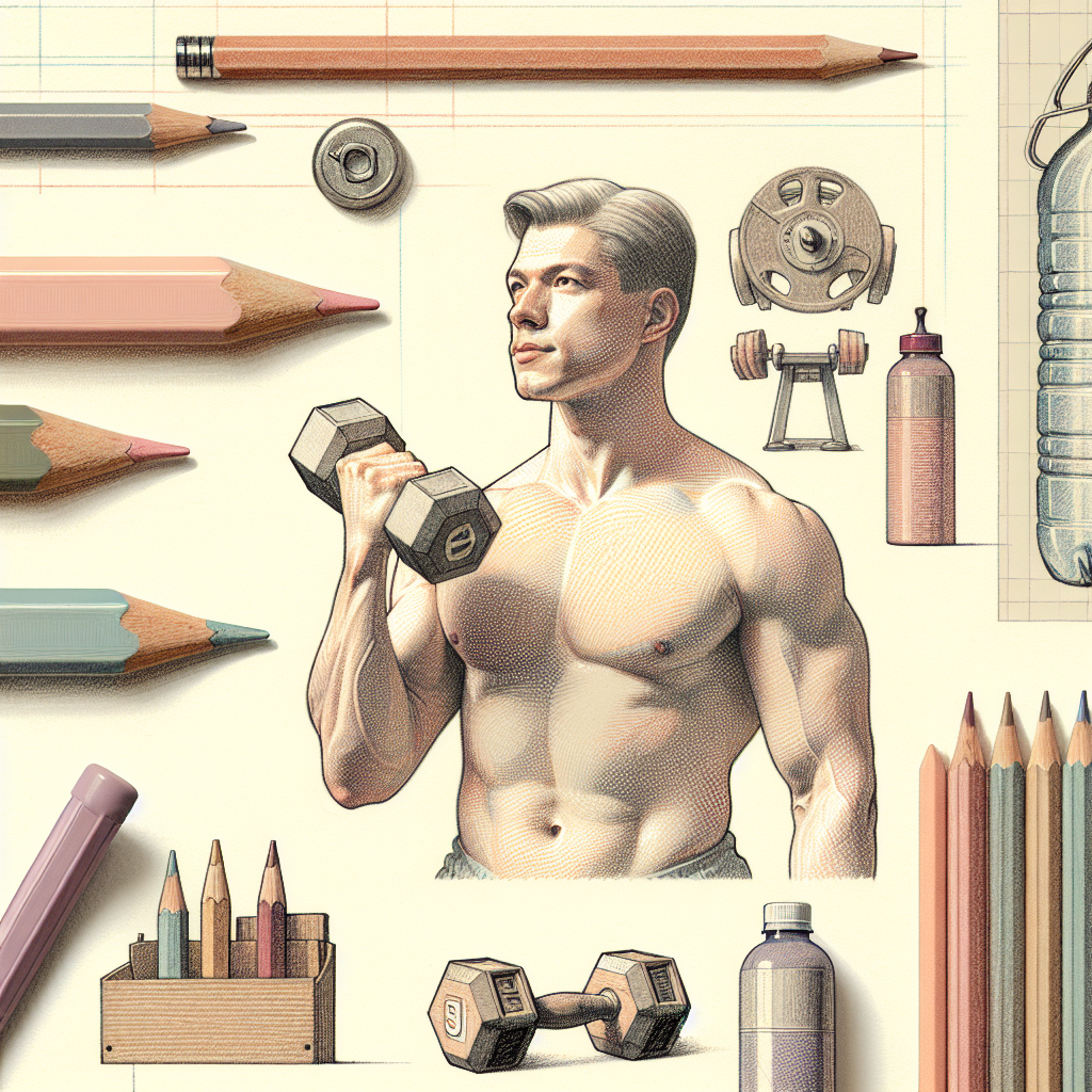 Colored-pencil illustration representing the topic: Health and Fitness