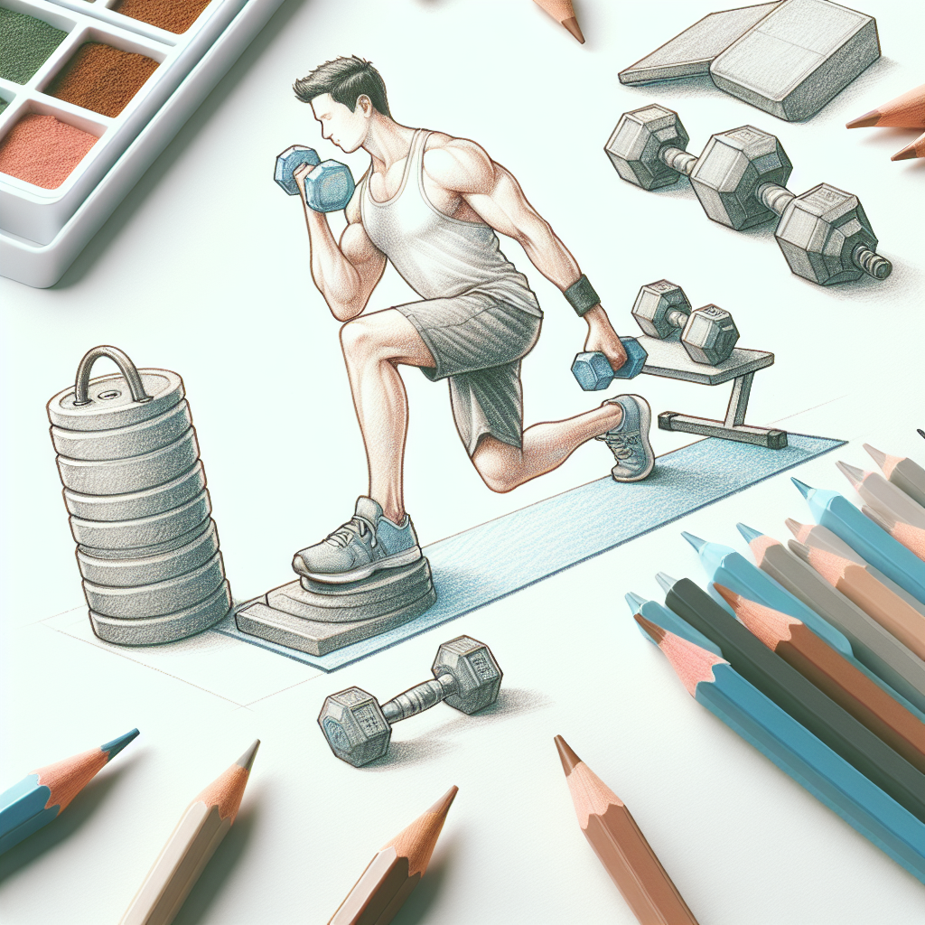 Colored-pencil illustration representing the topic: Fitness and Exercise