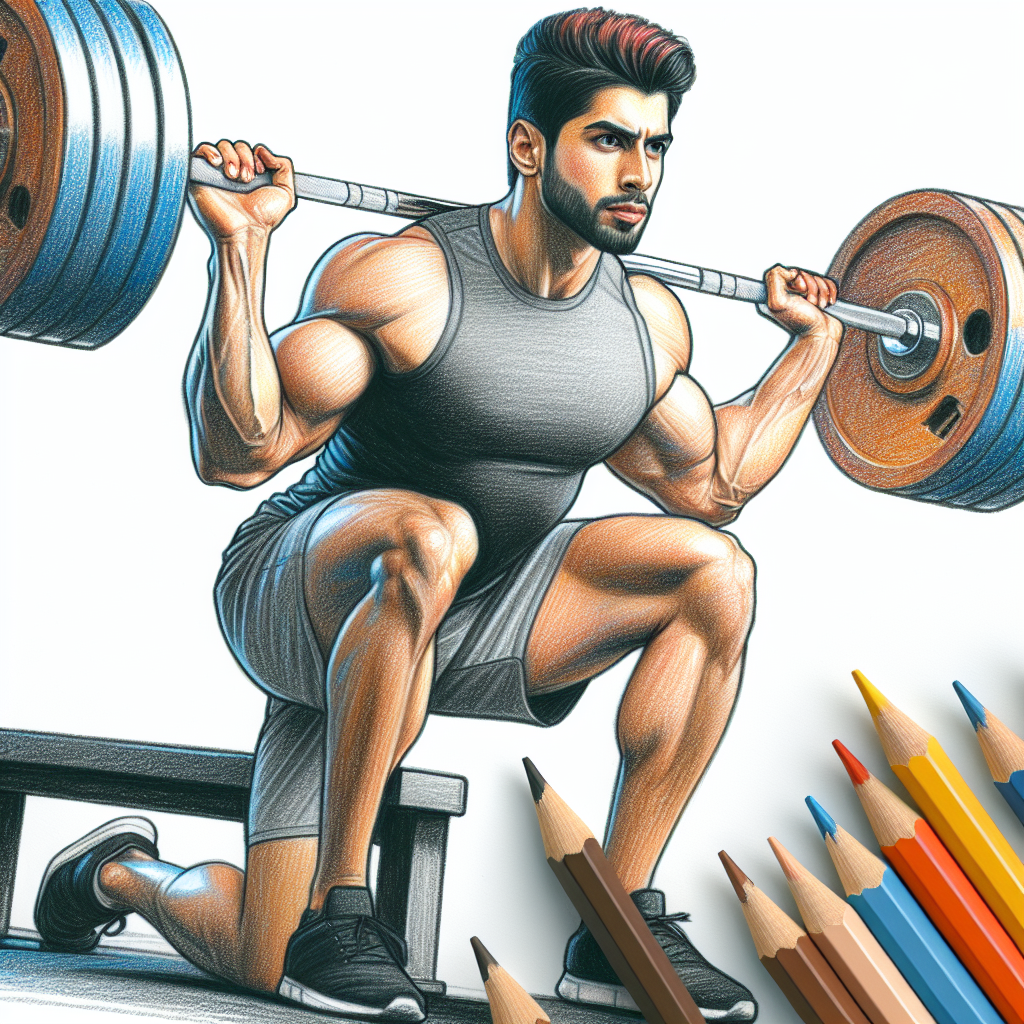 Colored-pencil illustration representing the topic: Fitness Training