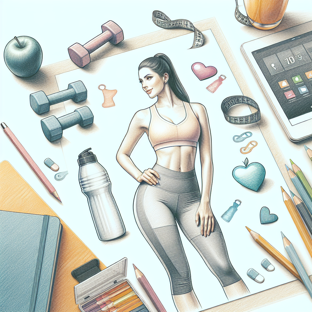 Colored-pencil illustration representing the topic: Fitness Programs