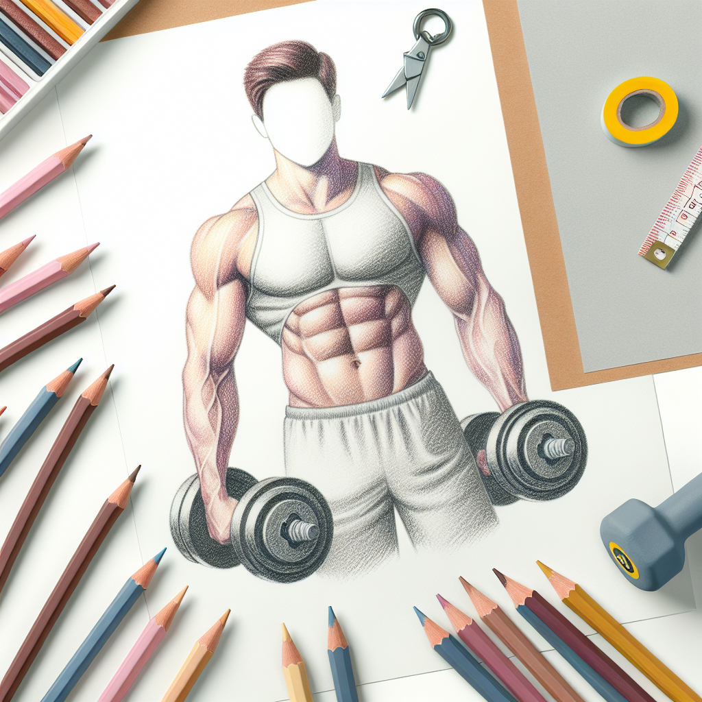 Colored-pencil illustration representing the topic: Fitness