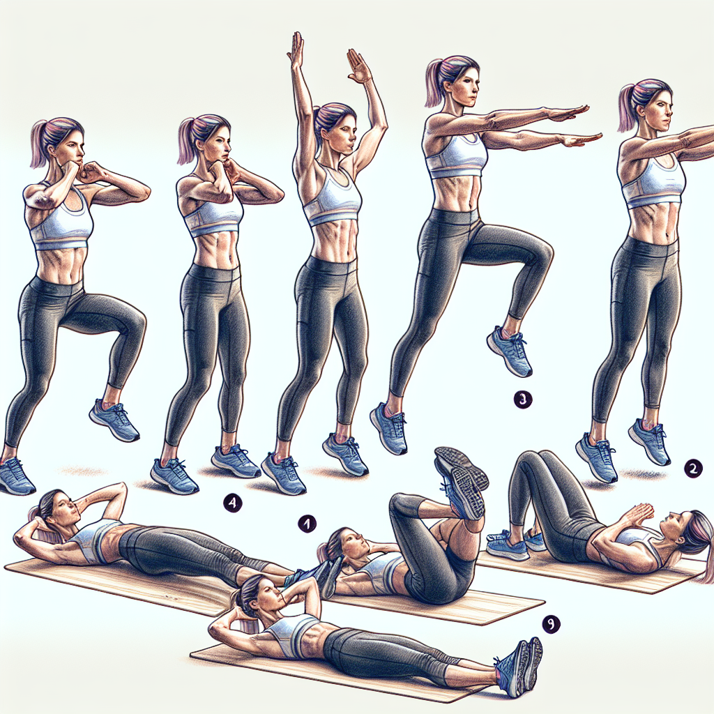Colored-pencil illustration representing the topic: Fitness Training