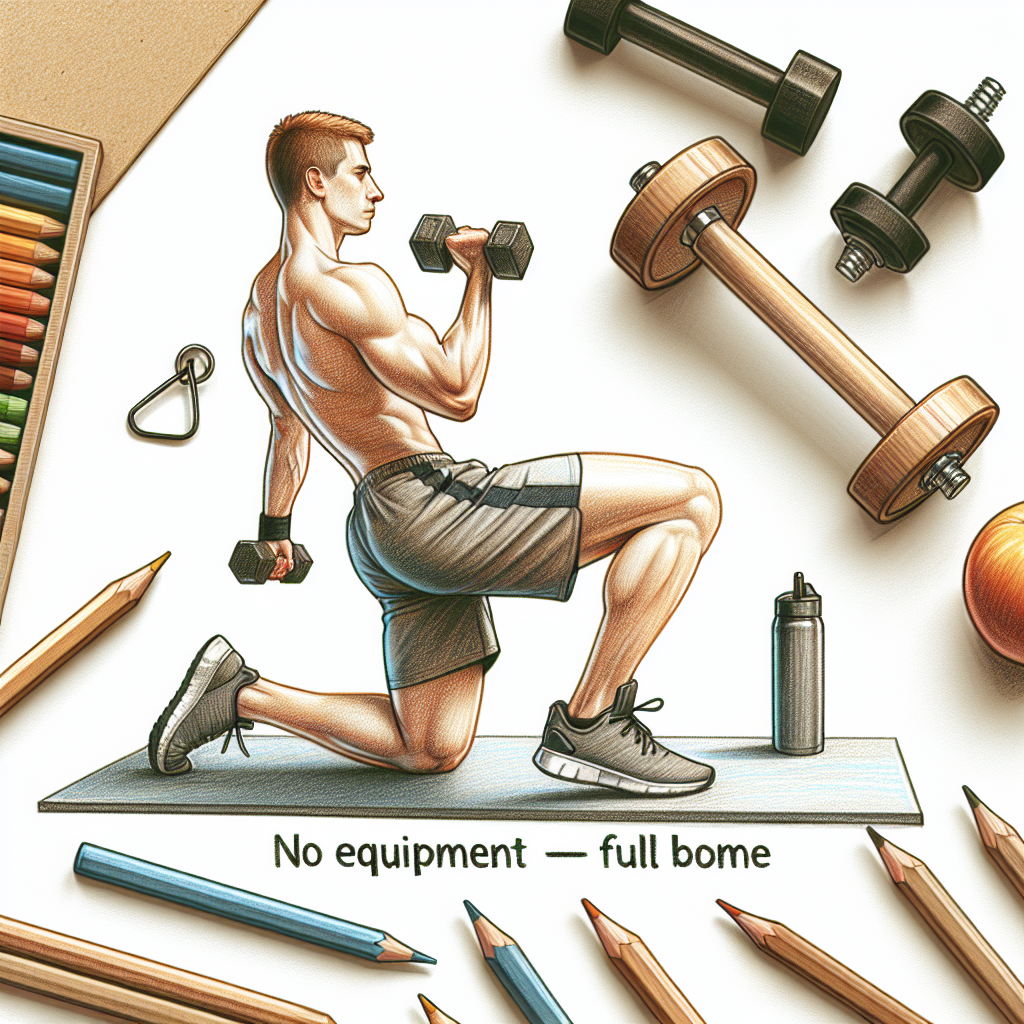 Colored-pencil illustration representing the topic: Home Workouts