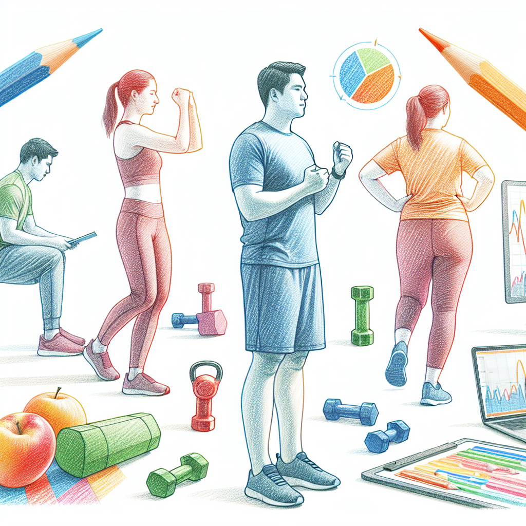 Colored-pencil illustration representing the topic: Fitness and Health