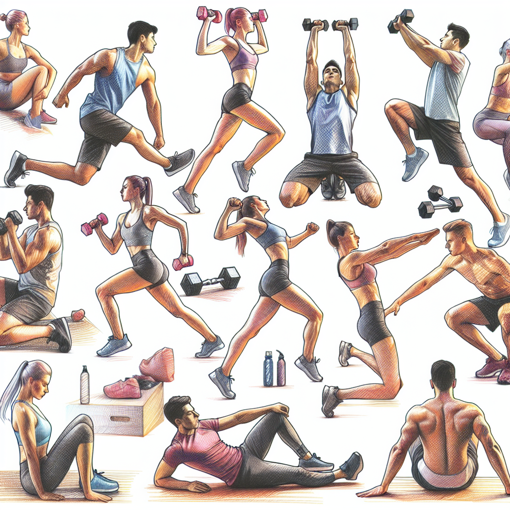 Colored-pencil illustration representing the topic: Fitness and Health