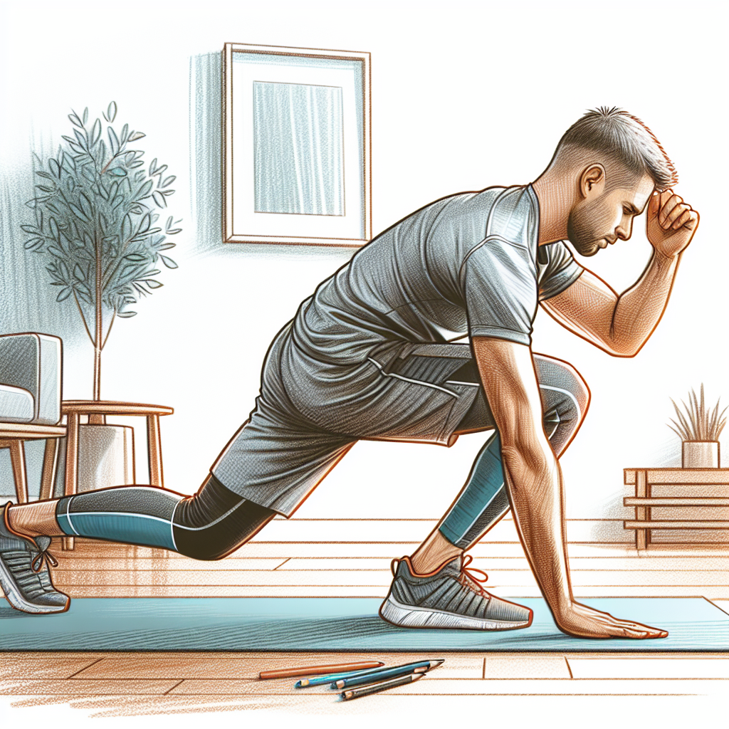 Colored-pencil illustration representing the topic: Home Workouts