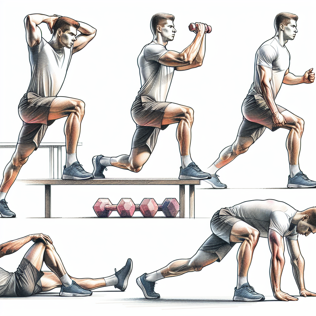 Colored-pencil illustration representing the topic: Home Workouts