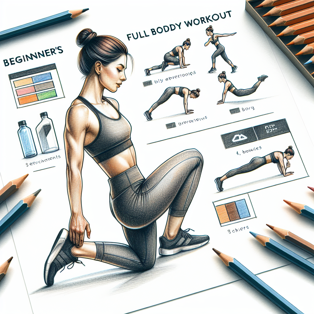 Colored-pencil illustration representing the topic: Fitness
