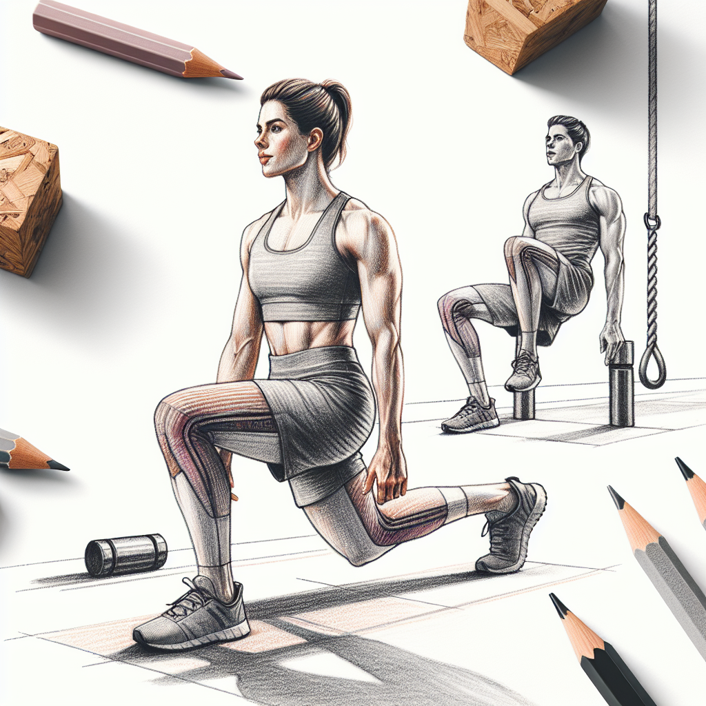 Colored-pencil illustration representing the topic: Fitness Training
