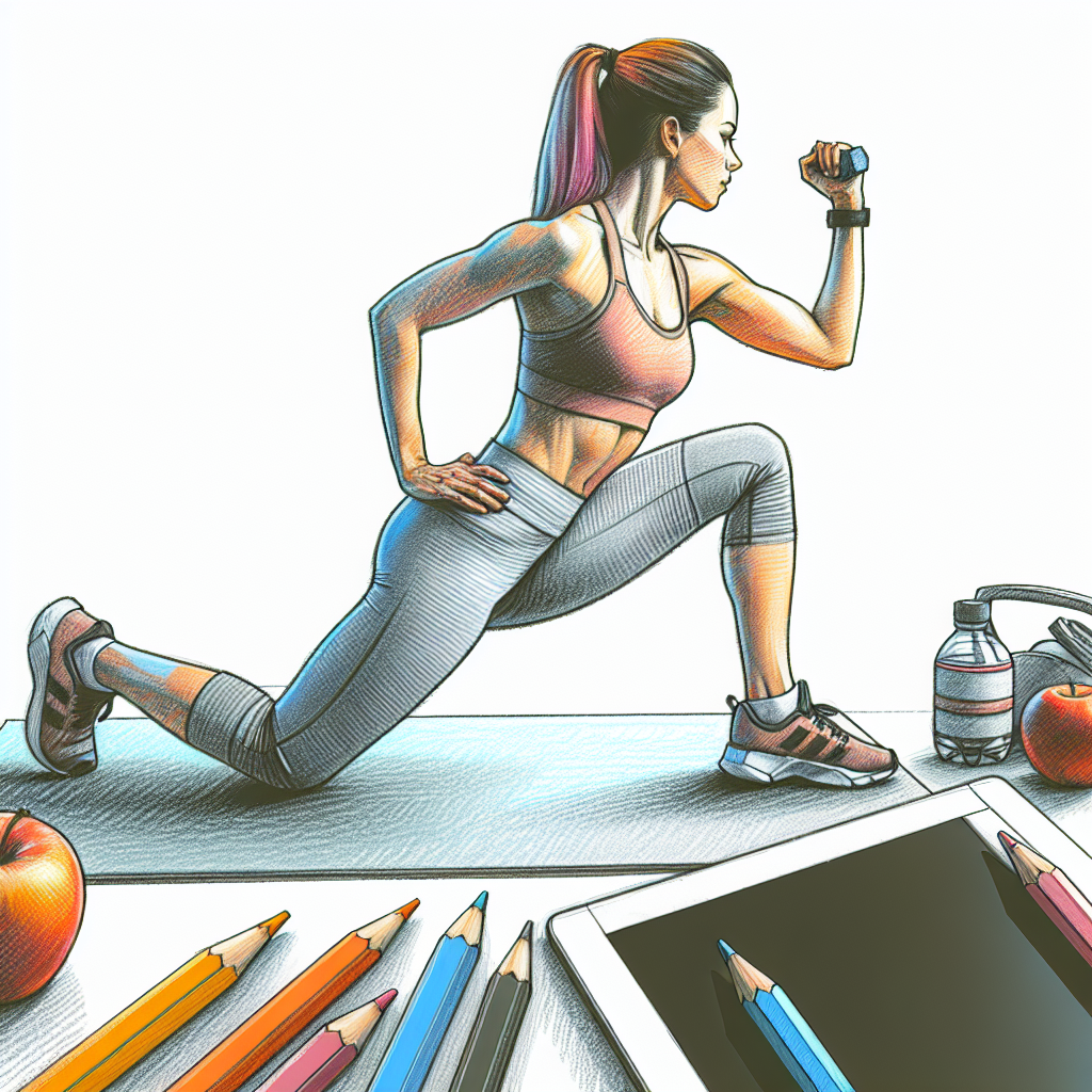 Colored-pencil illustration representing the topic: Fitness and Health