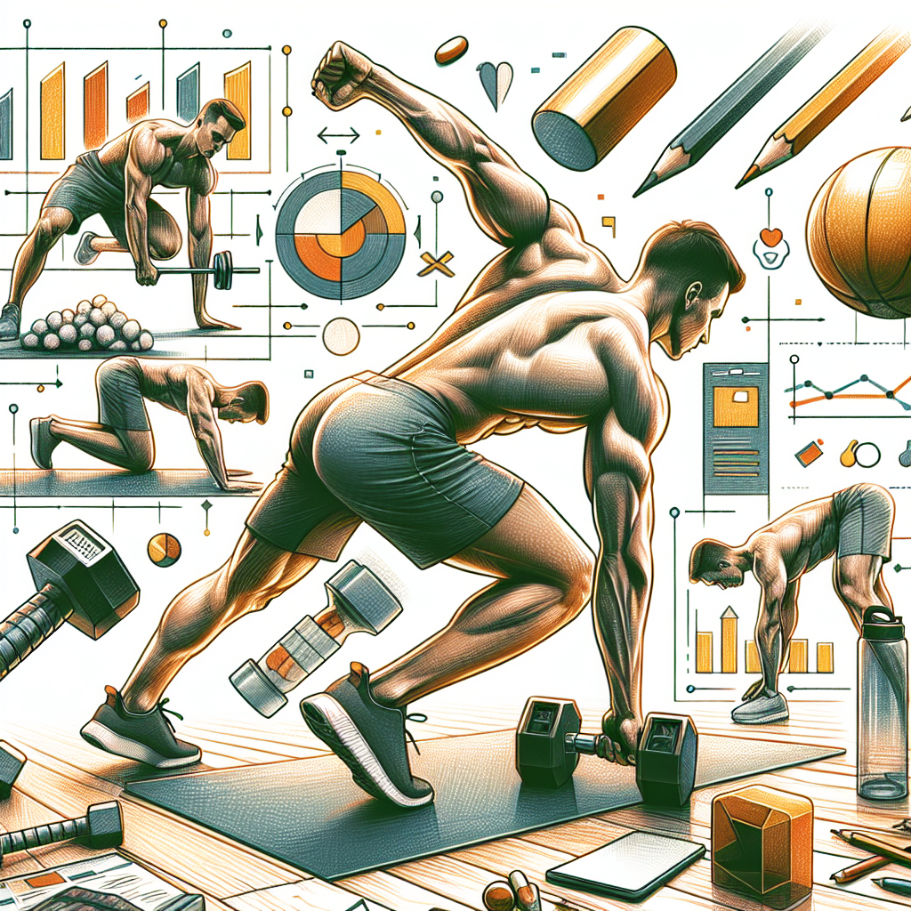 Colored-pencil illustration representing the topic: Home Workouts