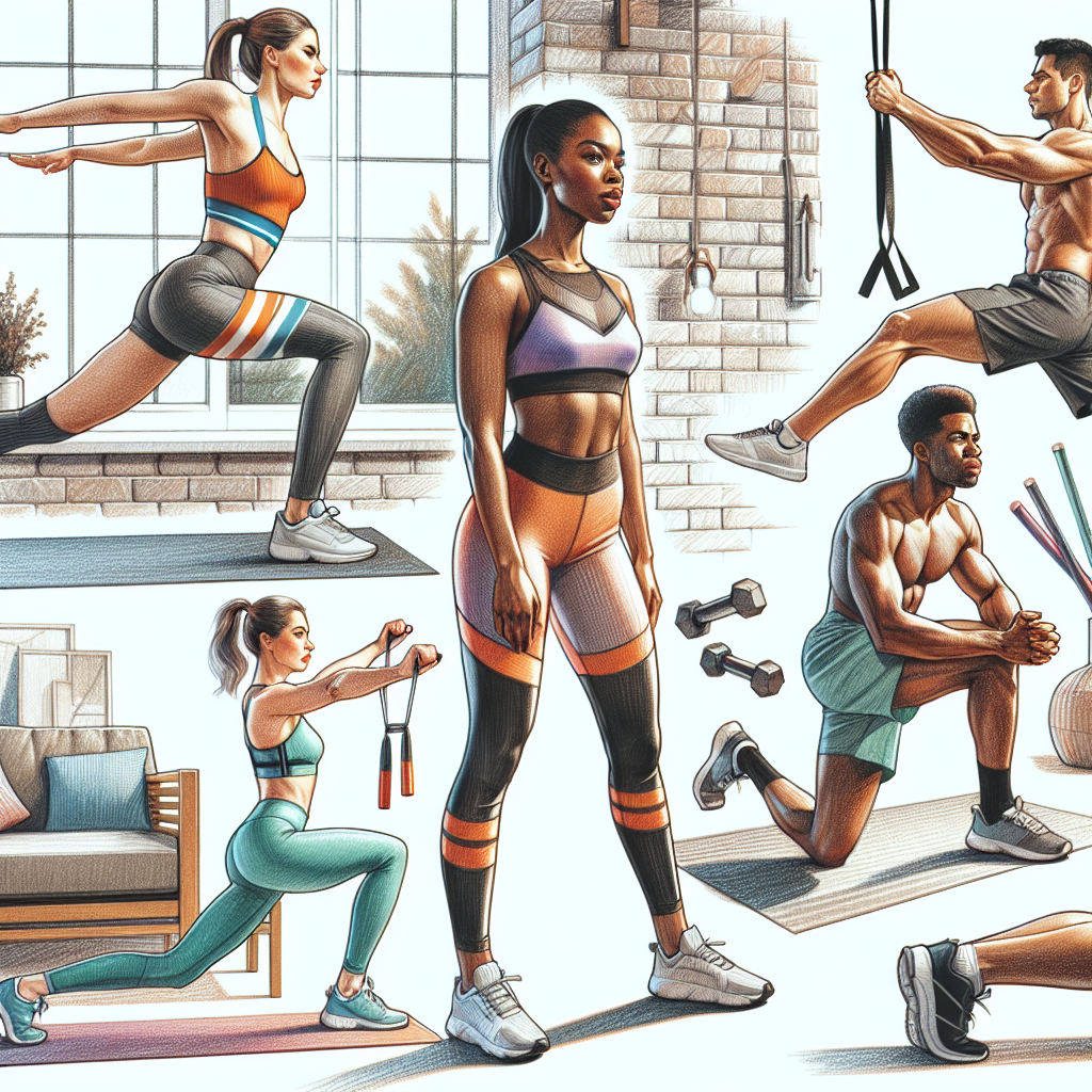 Colored-pencil illustration representing the topic: Fitness Training