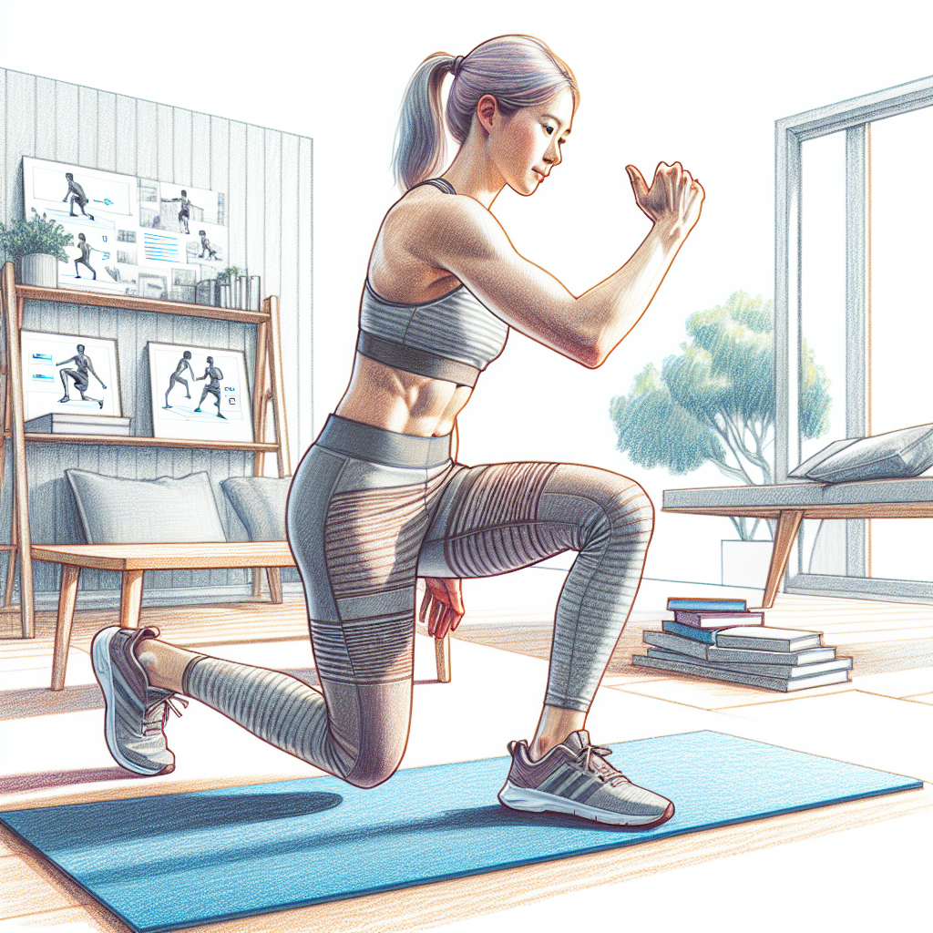 Colored-pencil illustration representing the topic: Home Workouts