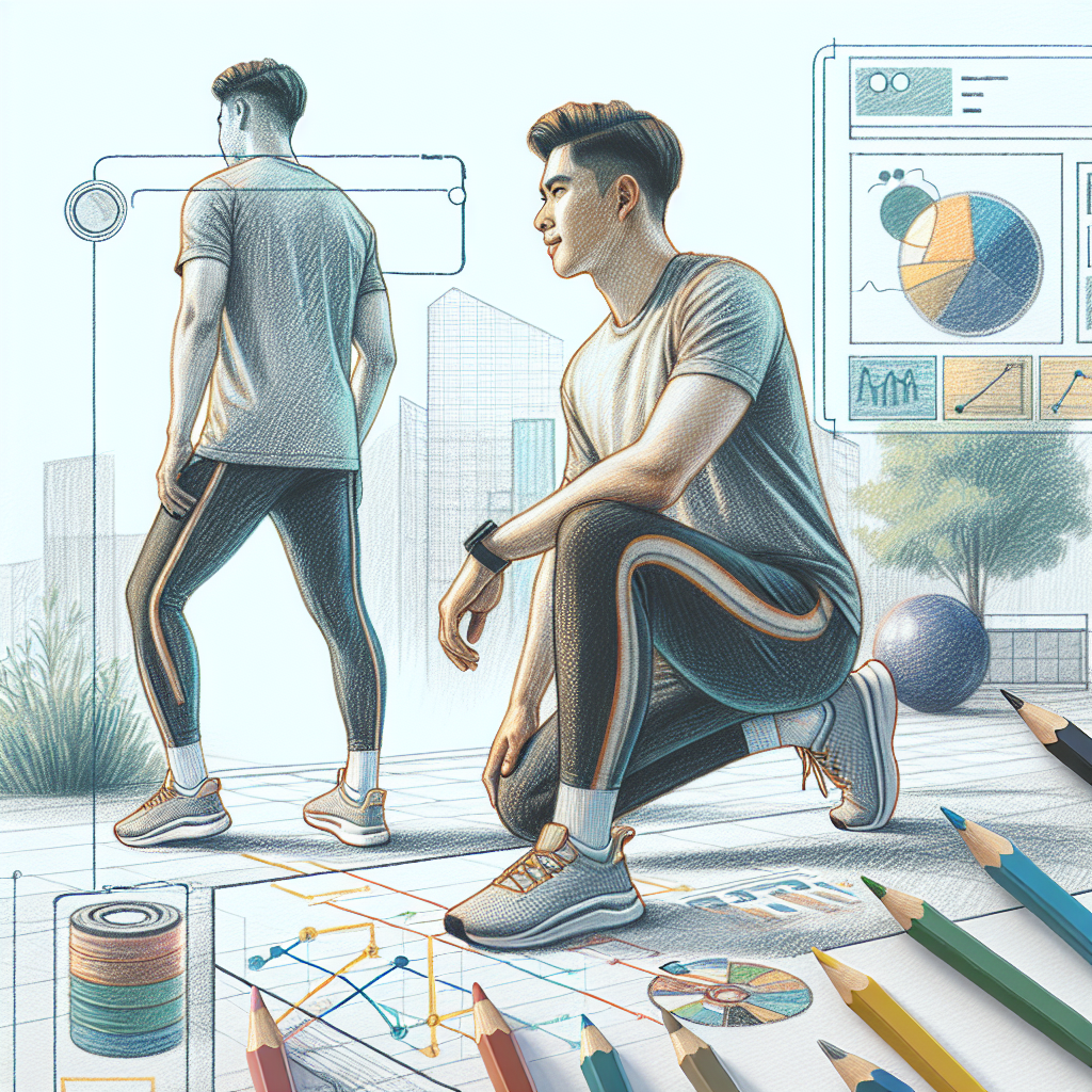 Colored-pencil illustration representing the topic: Fitness Training