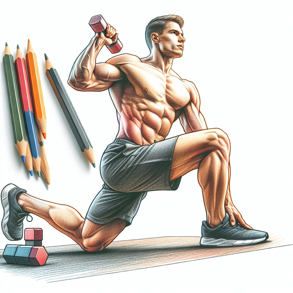 Colored-pencil illustration representing the topic: Fitness Training