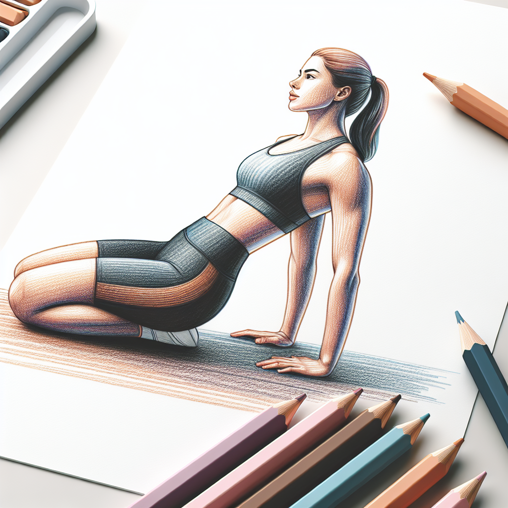 Colored-pencil illustration representing the topic: Fitness
