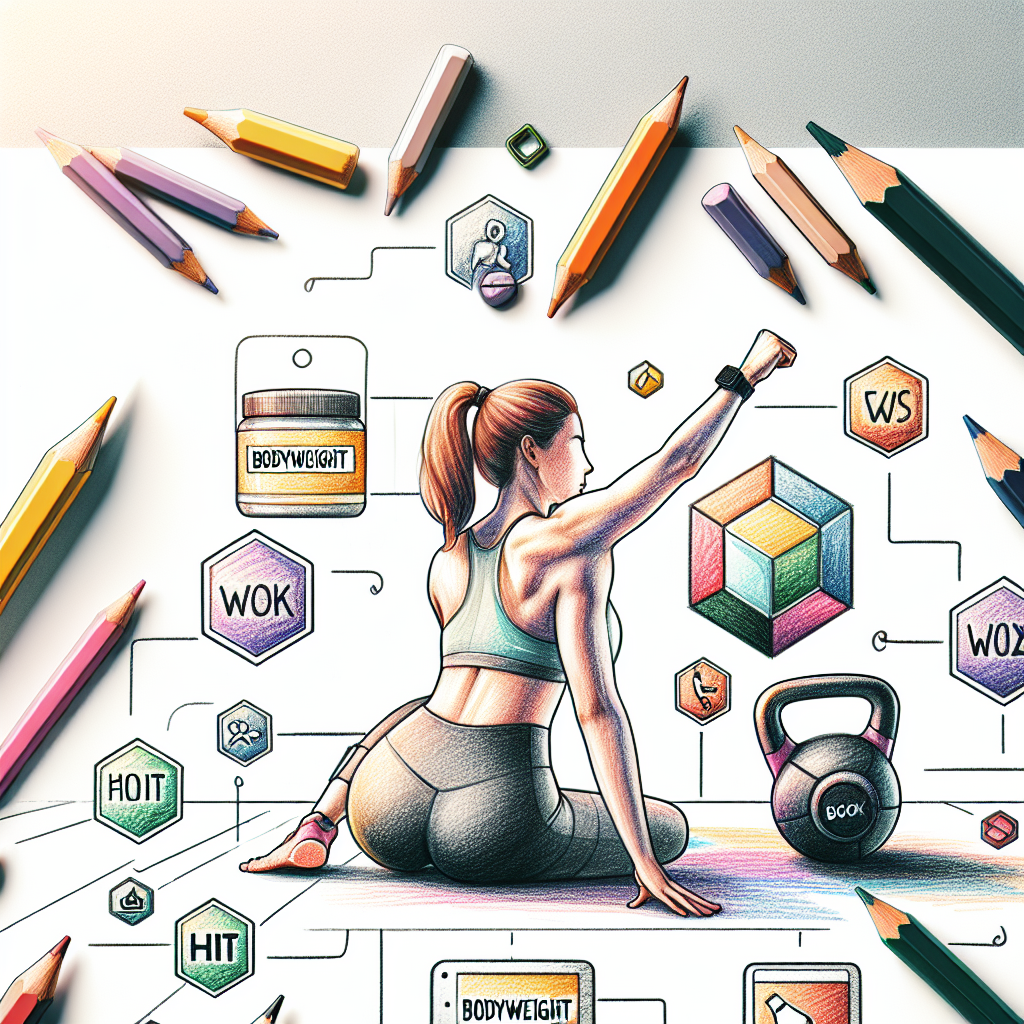 Colored-pencil illustration representing the topic: Bodyweight Training
