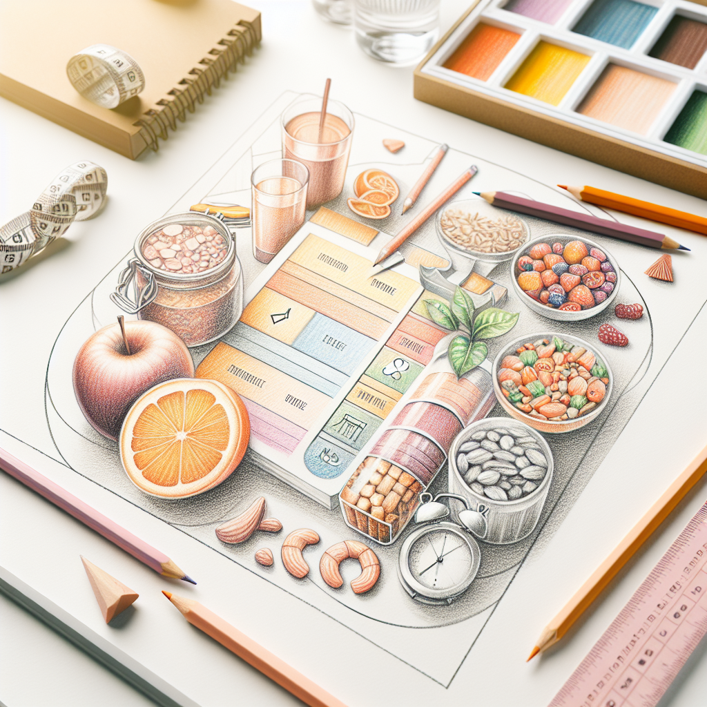 Colored-pencil illustration representing the topic: Nutrition and Diet