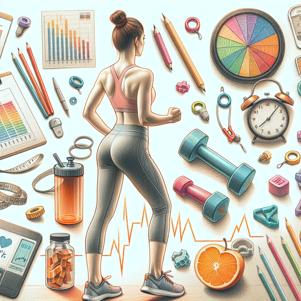 Colored-pencil illustration representing the topic: Fitness Strategies