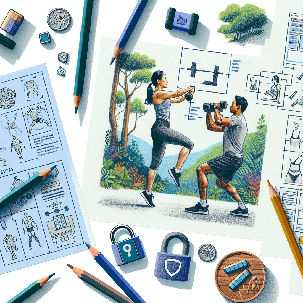 Colored-pencil illustration representing the topic: Leg Workouts