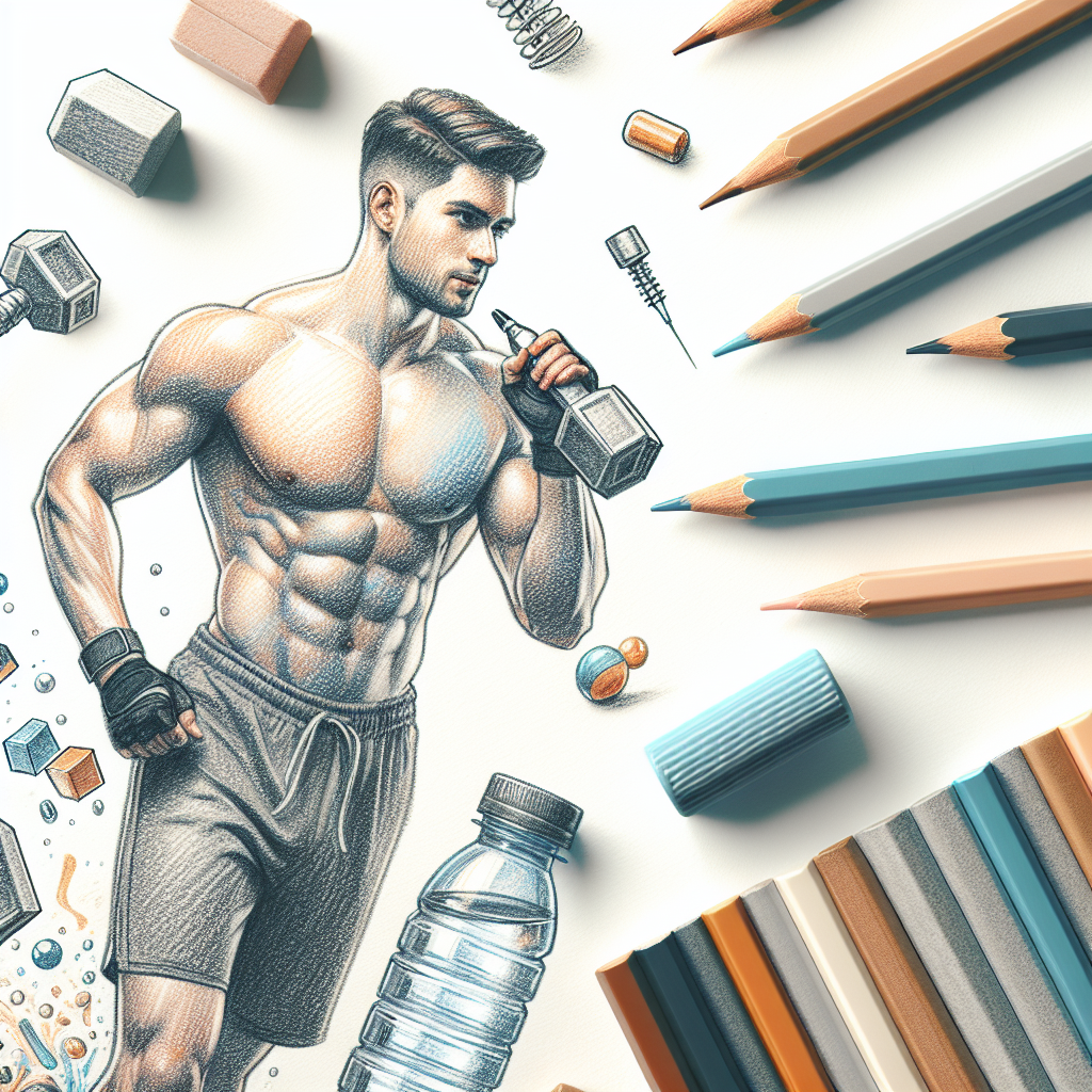 Colored-pencil illustration representing the topic: Fitness Tips