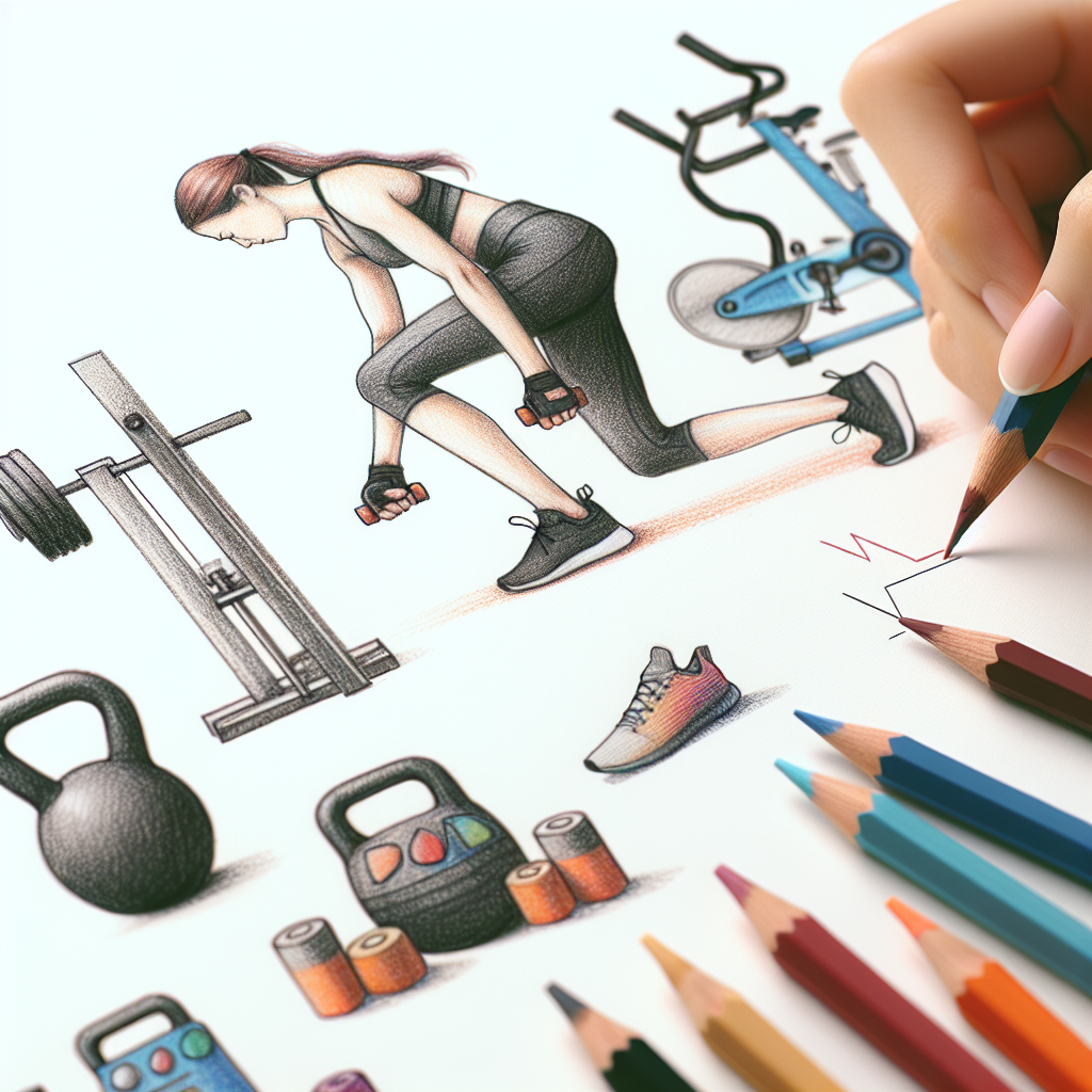 Colored-pencil illustration representing the topic: Fitness and Health