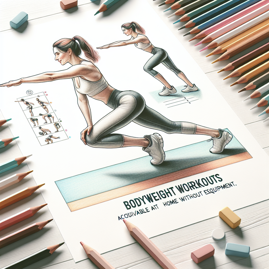 Colored-pencil illustration representing the topic: Home Fitness