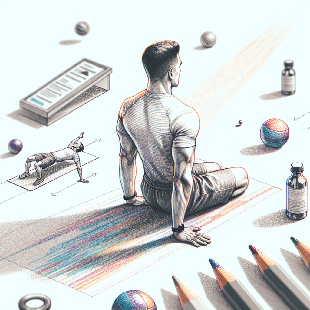 Colored-pencil illustration representing the topic: Fitness