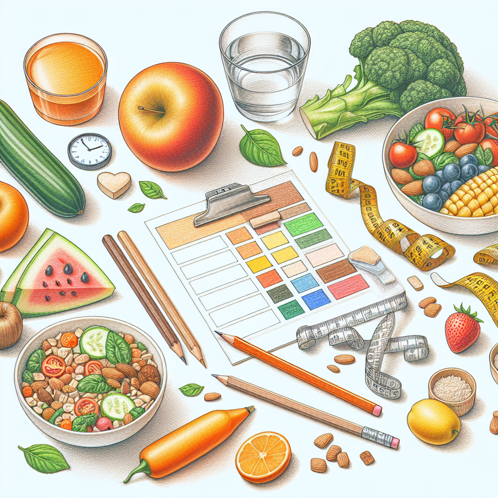Colored-pencil illustration representing the topic: Weight Loss