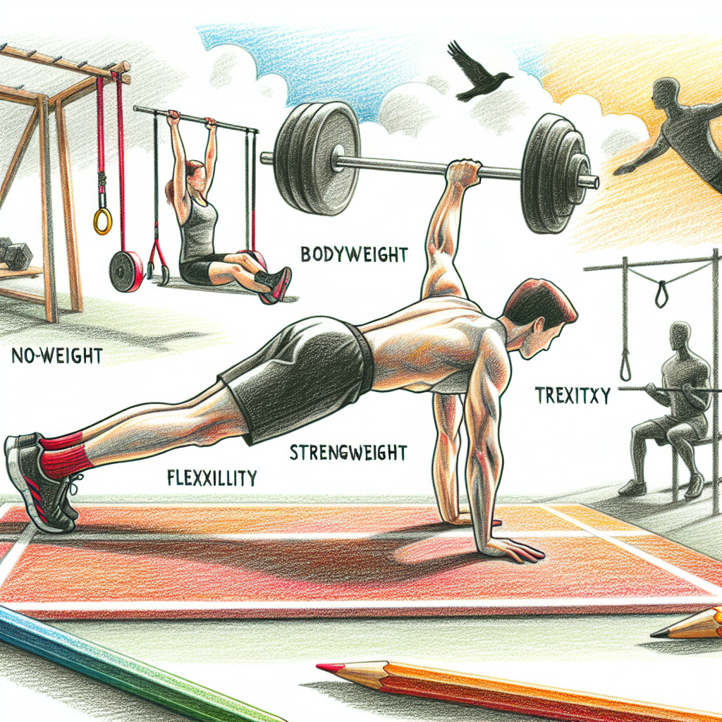 Colored-pencil illustration representing the topic: Fitness