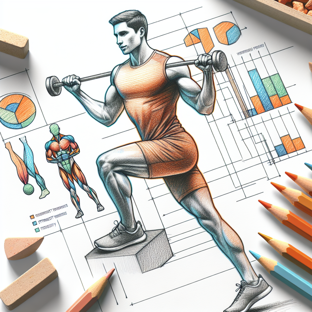 Colored-pencil illustration representing the topic: Fitness
