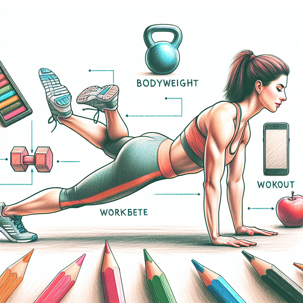 Colored-pencil illustration representing the topic: Fitness Training