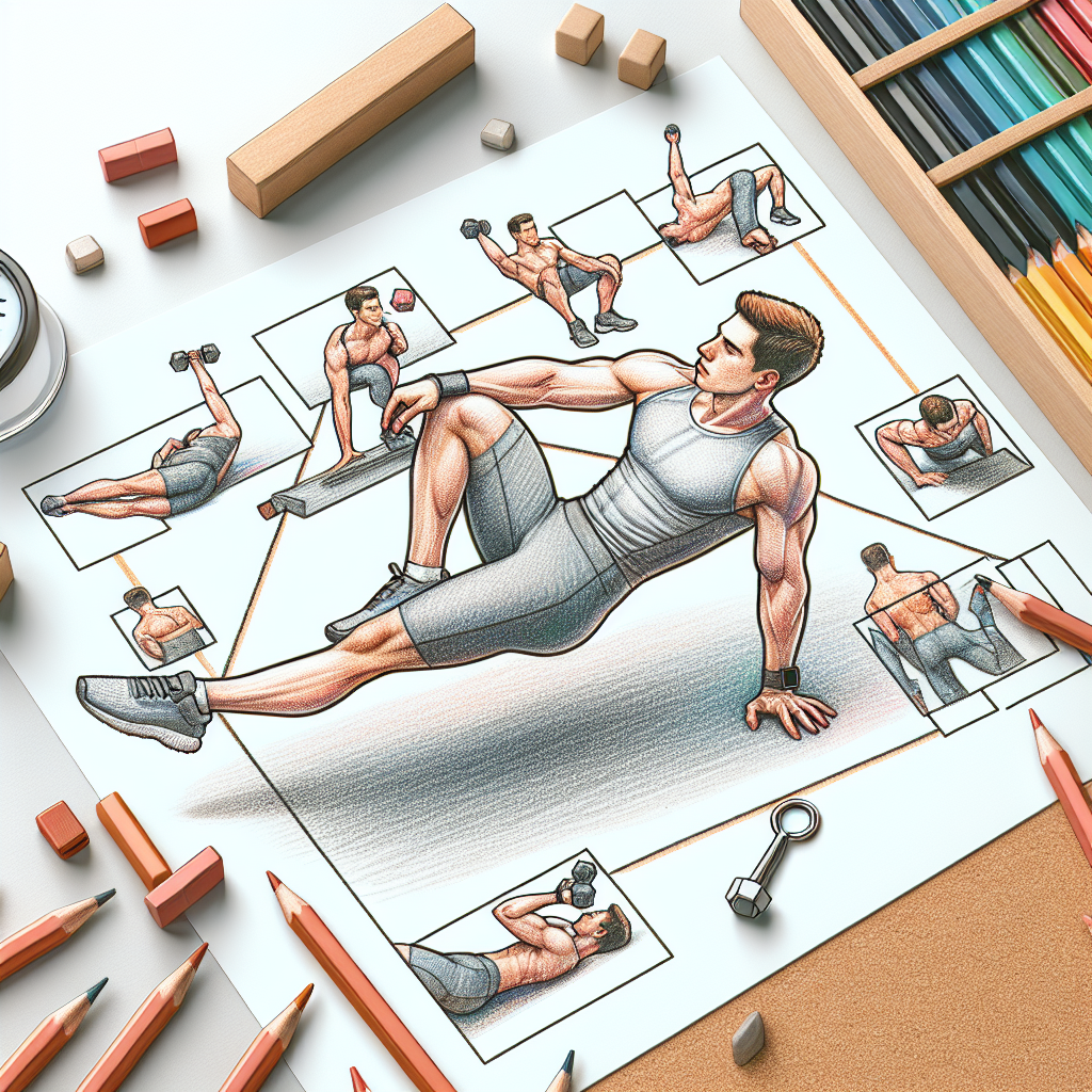 Colored-pencil illustration representing the topic: Fitness
