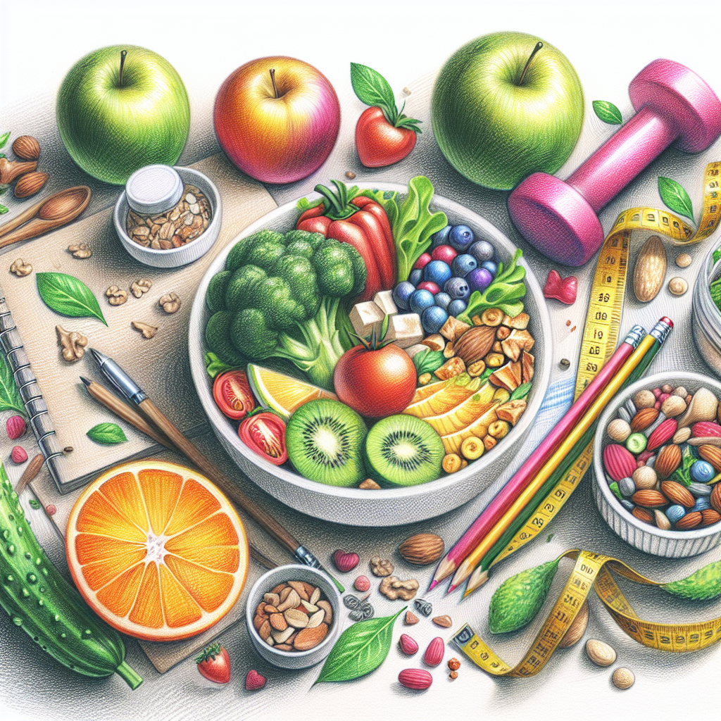 Colored-pencil illustration representing the topic: Nutrition