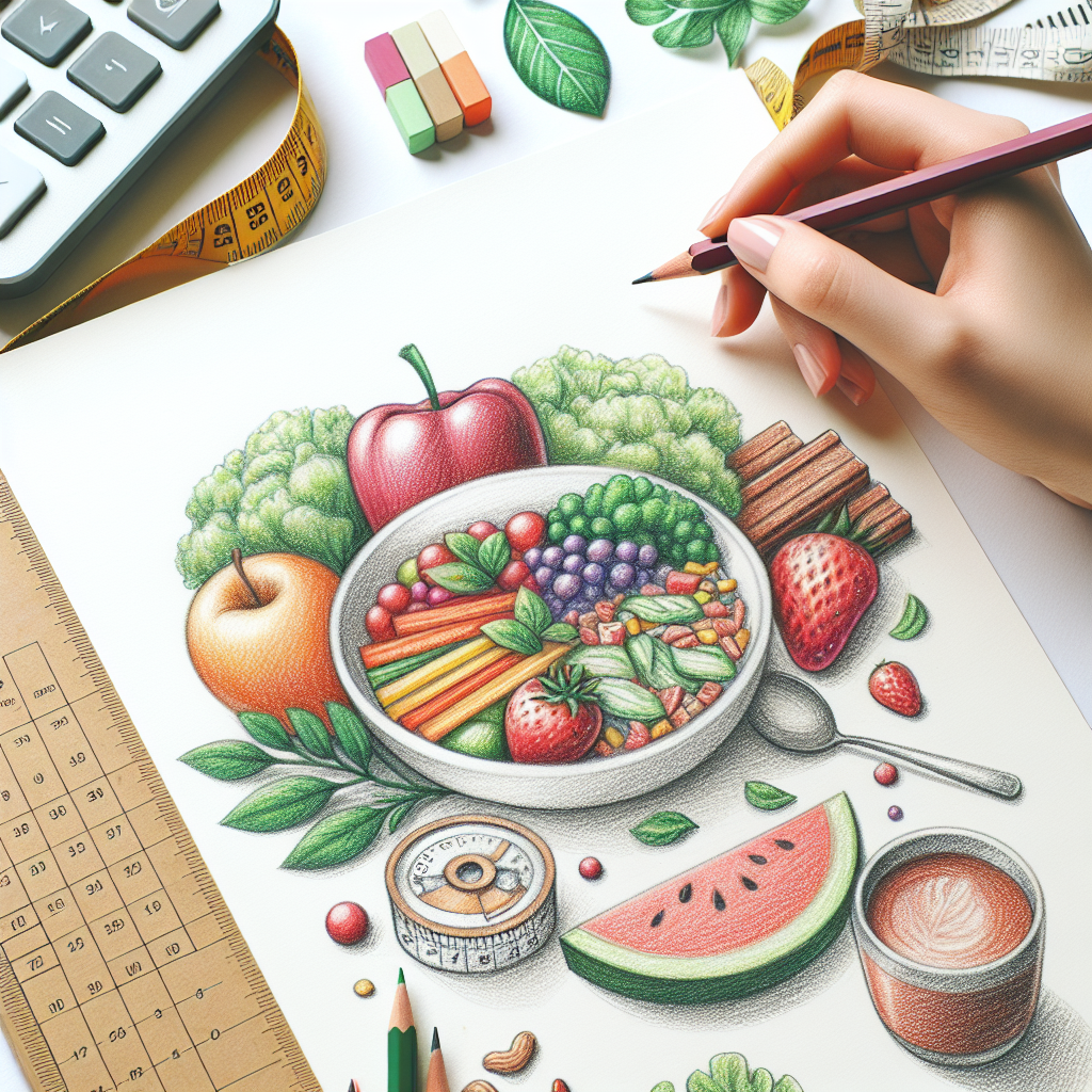 Colored-pencil illustration representing the topic: Meal Planning