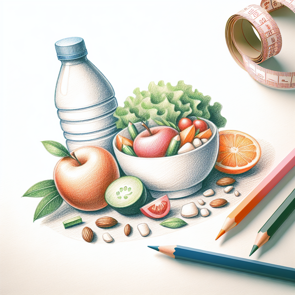 Colored-pencil illustration representing the topic: Nutrition