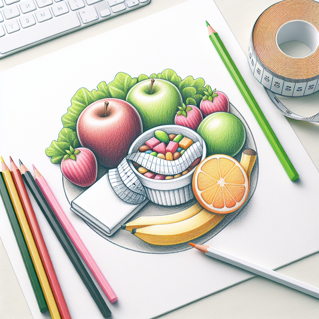 Colored-pencil illustration representing the topic: Nutrition and Wellness