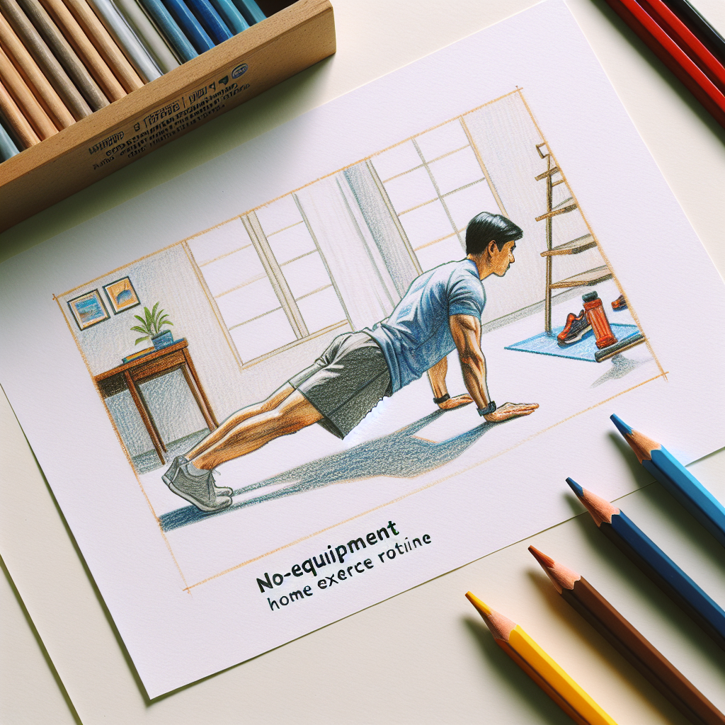 Colored-pencil illustration representing the topic: Fitness